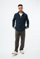 Givn Berlin Strick-Troyer GBFINNEGAN aus Bio-Baumwolle mit Reißverschluss Sweater Midnight Blue