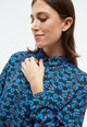 Givn Berlin Bluse GBIVA aus LENZING™ ECOVERO™ mit Stehkragen Blouse Blue / Light Pink