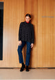 Givn Berlin Bluse GBIVA aus LENZING™ ECOVERO™ mit Stehkragen Blouse Black / White (Polkadots)