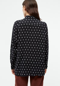 Givn Berlin Bluse GBIVA aus LENZING™ ECOVERO™ mit Stehkragen Blouse Black / White (Polkadots)