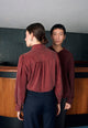 Givn Berlin Bluse GBKASIA aus Cupro (Bemberg™) mit Puffärmeln Blouse Cranberry