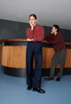 Givn Berlin Hose GBLIZ aus Wolle mit weitem Bein Trousers Midnight Blue