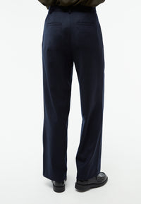 Givn Berlin Hose GBLIZ aus Wolle mit weitem Bein Trousers Midnight Blue