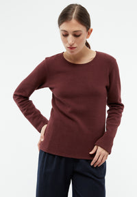 Givn Berlin Sweater GBLUCILLE aus recycelter Baumwolle Sweater Aubergine