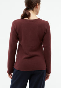 Givn Berlin Sweater GBLUCILLE aus recycelter Baumwolle Sweater Aubergine