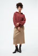 Givn Berlin Strickpullover GBMARIELLA relaxed Fit aus Bio-Baumwolle mit Kaputze Sweater Cranberry