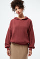 Givn Berlin Strickpullover GBMARIELLA relaxed Fit aus Bio-Baumwolle mit Kaputze Sweater Cranberry