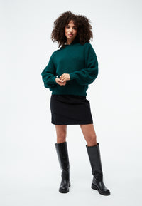Givn Berlin Strickpullover GBMARIELLA relaxed Fit aus Bio-Baumwolle mit Kaputze Sweater Dark Teal