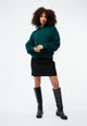 Givn Berlin Strickpullover GBMARIELLA relaxed Fit aus Bio-Baumwolle mit Kaputze Sweater Dark Teal