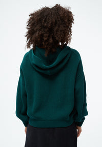Givn Berlin Strickpullover GBMARIELLA relaxed Fit aus Bio-Baumwolle mit Kaputze Sweater Dark Teal