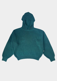 Givn Berlin Strickpullover GBMARIELLA relaxed Fit aus Bio-Baumwolle mit Kaputze Sweater Dark Teal