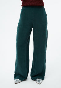 Givn Berlin Hose GBMARLA aus Cupro (Bemberg™) mit weitem Bein Trousers Dark Teal
