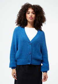 Givn Berlin Strickcardigan GBNELE relaxed Fit aus Bio-Baumwolle mit Struktur Cardigan Cornflower Blue