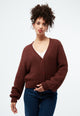 Givn Berlin Strickcardigan GBNELE relaxed Fit aus Bio-Baumwolle mit Struktur Cardigan Intense Rust