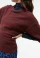 Givn Berlin Sweater GBSELMA aus recycelter Baumwolle Sweater Aubergine