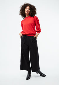 Givn Berlin Culotte GBTAMARA aus Bio-Baumwolle mit Bundfalten Trousers Anthracite