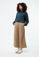 Givn Berlin Culotte GBTAMARA aus Bio-Baumwolle mit Bundfalten Trousers Beige / Grey (Melange)