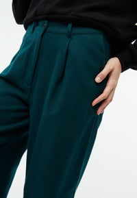 Givn Berlin Culotte GBTAMARA aus Bio-Baumwolle mit Bundfalten Trousers Dark Teal