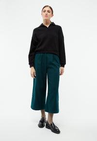 Givn Berlin Culotte GBTAMARA aus Bio-Baumwolle mit Bundfalten Trousers Dark Teal