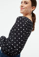 Givn Berlin Bluse GBTIARA aus LENZING™ ECOVERO™ Blouse Black / White (Polkadots)