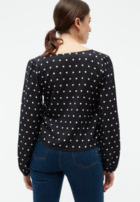 Givn Berlin Bluse GBTIARA aus LENZING™ ECOVERO™ Blouse Black / White (Polkadots)
