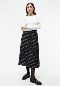 Givn Berlin Midi Rock GBVANA aus LENZING™ ECOVERO™ Skirt Black / White (Polkadots)