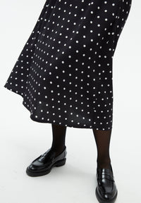 Givn Berlin Midi Rock GBVANA aus LENZING™ ECOVERO™ Skirt Black / White (Polkadots)