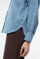 Givn Berlin Geraffte Bluse GBKASIA aus TENCEL™ mit Peach-Effekt Blouse Cloudy Blue (Tencel)