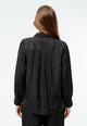 Givn Berlin Geraffte Bluse GBKASIA aus TENCEL™ mit Peach-Effekt Blouse Black / Dark Khaki (Waves)