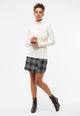 Givn Berlin Geripptes Longsleeve GBVIDA aus Bio-Baumwolle mit Rollkragen Longsleeve Off White