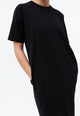 Givn Berlin Heavyweight Jerseykleid GBMALOU oversize aus Bio-Baumwolle Dress Black
