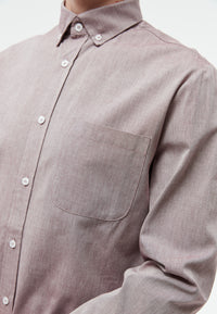 Givn Berlin Hemd GBBENNET aus Bio-Baumwolle mit Brusttasche Buttoned Shirt Burgundy (Melange)