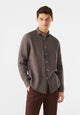 Givn Berlin Hemd GBKAMIL aus Leinen mit klassichem Umlegekragen Buttoned Shirt Taupe (Linen)
