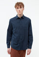 Givn Berlin Hemd GBYUVAL aus Bio-Baumwoll Seersucker Buttoned Shirt Midnight Blue (Structure)