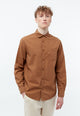 Givn Berlin Hemd GBYUVAL aus Bio-Baumwoll Seersucker Buttoned Shirt Pecan Brown (Structure)