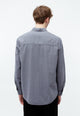 Givn Berlin Hemd GBYUVAL aus Bio-Baumwoll Seersucker Buttoned Shirt Stormy Grey (Structure)