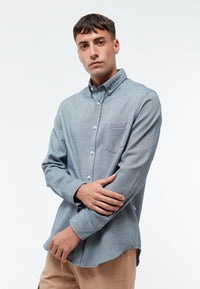 Givn Berlin Hemd MARLON aus Bio-Baumwolle Buttoned Shirt Blue