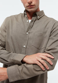 Givn Berlin Hemd MARLON aus Bio-Baumwolle Buttoned Shirt Camel