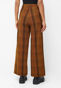 Givn Berlin Hose BEATRICE aus Bio-Baumwolle Trousers Brown / Blue / Oak (Checked)