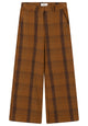 Givn Berlin Hose BEATRICE aus Bio-Baumwolle Trousers Brown / Blue / Oak (Checked)
