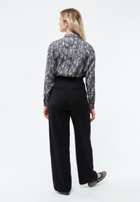 Givn Berlin Hose GBLIZ aus Wolle mit weitem Bein Trousers Black