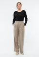 Givn Berlin Hose GBLIZ aus Wolle mit weitem Bein Trousers Light Beige