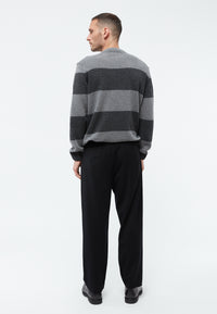Givn Berlin Hose GBLORENZ aus Wolle mit Bundfalten Trousers Black