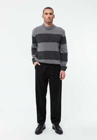Givn Berlin Hose GBLORENZ aus Wolle mit Bundfalten Trousers Black