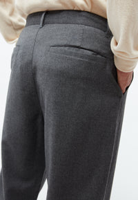 Givn Berlin Hose GBLORENZ aus Wolle mit Bundfalten Trousers Medium Grey