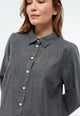 Givn Berlin Jeansbluse GBLYRA in elegantem Schnitt Blouse Washed Black (Denim)
