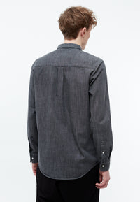 Givn Berlin Jeanshemd GBDEVIS aus Bio-Baumwolle Buttoned Shirt Washed Black (Denim)