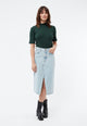 Givn Berlin Jeansrock GBKARLOTTA aus Bio-Baumwolle Skirt Light Blue