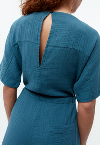Givn Berlin Jumpsuit GBKAYLA aus Bio-Baumwoll Musselin Jumpsuit Basalt (Musselin)