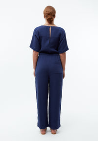 Givn Berlin Jumpsuit GBKAYLA aus Bio-Baumwoll Musselin Jumpsuit Nightshade Blue (Musselin)